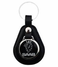 SAAB BLACK LOGO BLACK LEATHER