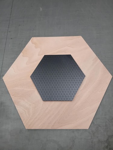 Wooden hexagon assorted dia - wooden,