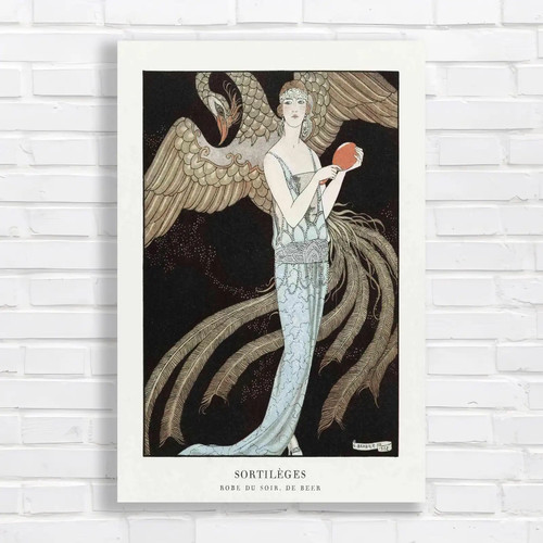 Whimsical deco angel canvas - deco,