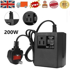 200W Power Voltage Converter Transformer Step-Down 220V/240V to 110V/120V UK