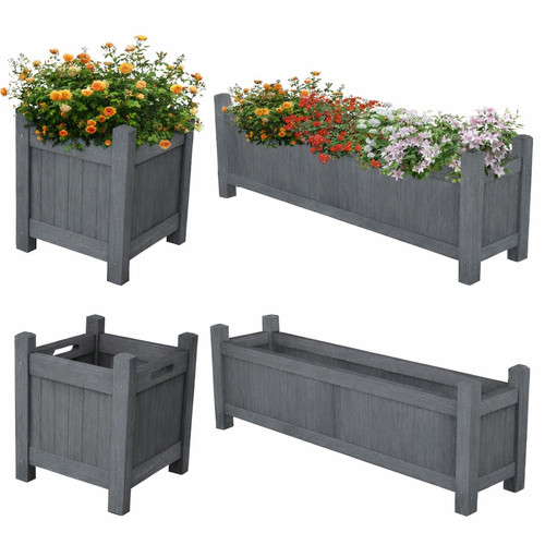 Wooden planter square - wooden,