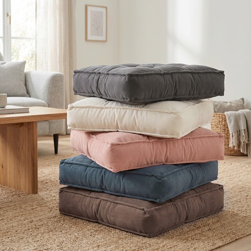Cotton plain floor cushion - plain,