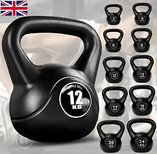 2-24kg Vinyl Kettlebell Weight Set Kettlebells Exercise Home Fitness Workout Gym