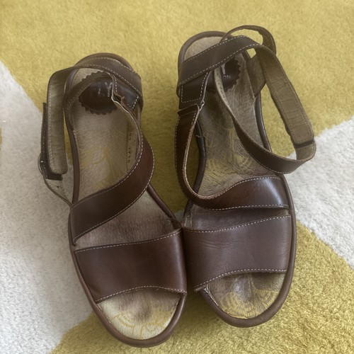 Fly london brown leather - fly, open