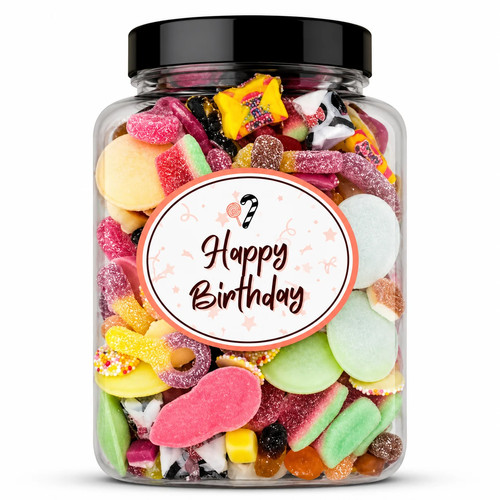 Happy birthday sweet jar - happy,