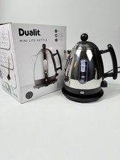 Dualit Mini Lite Kettle 1L Mini Jug Kettle - Polished with Black Trim Fast Boil