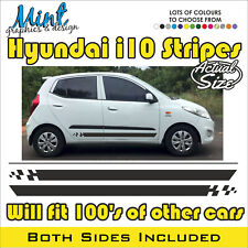 HYUNDAI i10 Side Stripes FITS ALL MODELS Decals Stickers Graphics FREE P&P 027