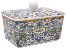 William Morris Lodden China Ceramic Butter Keeper Dish With Lid Floral Design