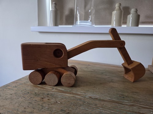 Handmade wooden excavator - handmade,