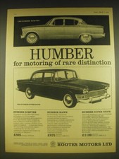 1963 Rootes Humber Sceptre and Super Snipe Cars Ad - Rare Distinction