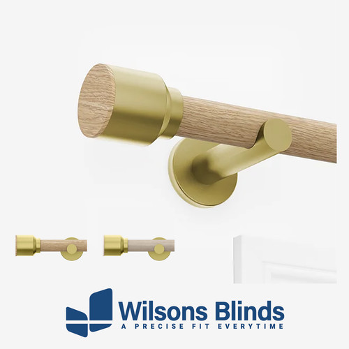 Curtain pole wood effect - pole,
