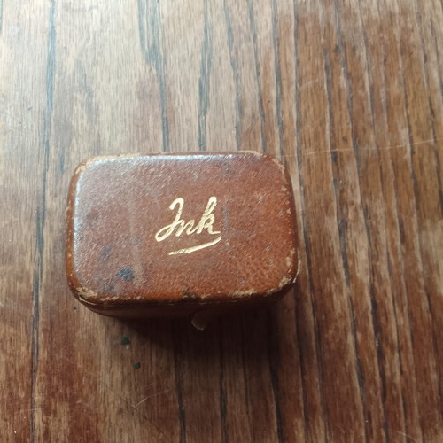 Vintage traveling inkwell with - vintage,