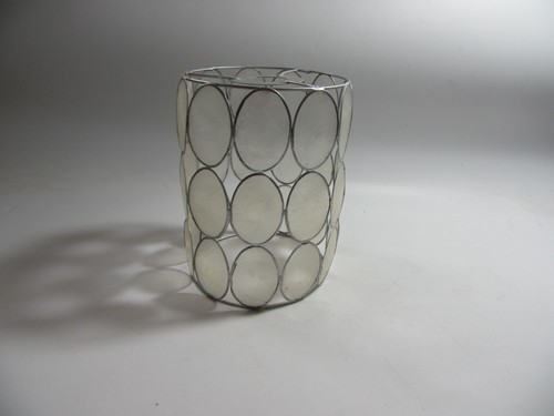 Vintage capiz shell light - shell, lamp
