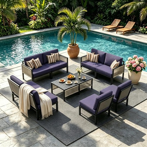 Aluminum patio furniture set - patio,