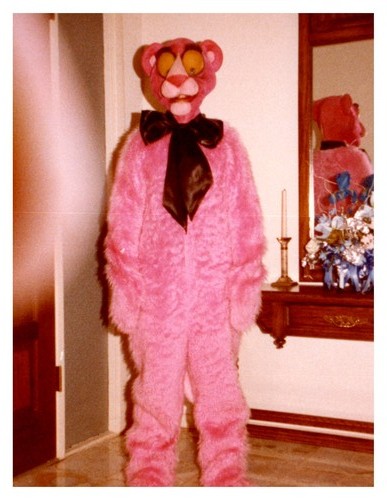1980s pink panther mascot - pink,