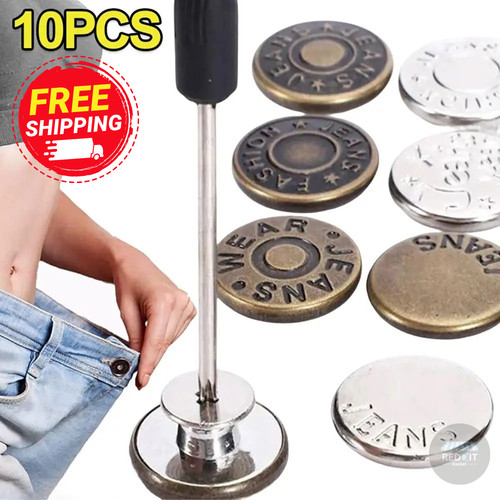 Metal jeans buttons - jeans,