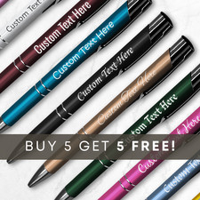 Engraved Metal Pens Personalised Custom Message Promotional Gift Ink Pen