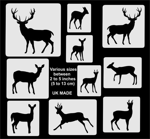 Deer stencil set animal - of, 10