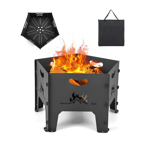 Collapsible portable fire - portable, pit