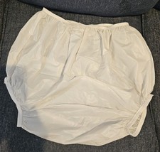 White Plastic Pants Adult Size