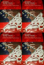 (4) Pack EZ Gutter Hooks  Total count 100 Hooks  Home Accents Holidays