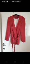 Zara Women's Cerise Pink Double Breasted Blazer Size Xs New With Tags