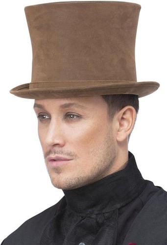 Victorian top hat - top, suede