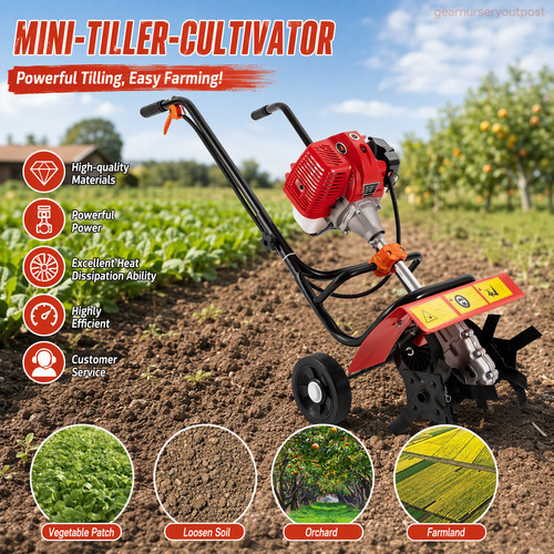 52cc tiller gas powered - tiller,