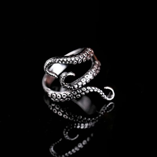 Ancient silver punk octopus - ancient,