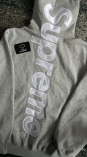 Supreme Satin Applique Grey