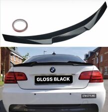 BMW 3 SERIES E92 REAR BOOT SPOILER TRUNK LIP WING M4 V STYLE GLOSS BLACK