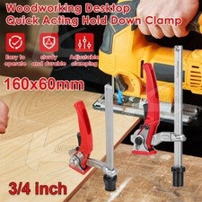 2Pc Dog Hole Clamp For MFT And Guide Rail Bench Dog Clamp 160x60mm Quick Release