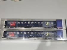 Roco 64093 HO Lot 2 Cars Dsb Bcm 2 CLASS Bunks Rare Moon And Star.
