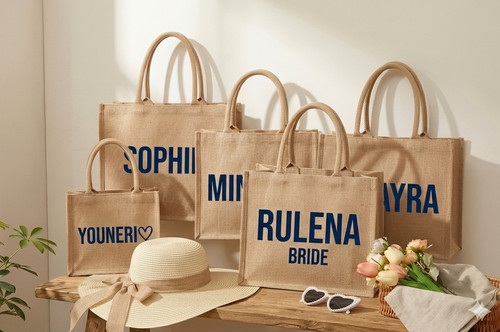 Personalized jute bag custom - personalized,