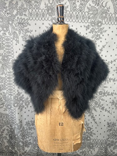 Vintage black feather ladies - feather,