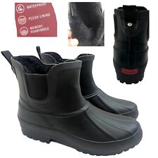 LADIES WOMENS ANKLE WELLINGTON WELLIES WATERPROOF FUR LINED WARM SNOW BOOTS SZ