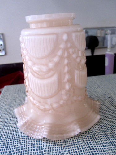 Vintage frosted pink glass - frosted,