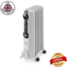 Delonghi Radia S 1500W Portable Oil Filled White Radiator Heater TRRS0715