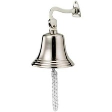 Wall Mounted Bell Hanging Nickel Chrome Door Pub Bar School Service Dinner 5"