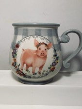 The Pioneer Woman Floral 16 oz Pig Ceramic Coffee Mug EUC