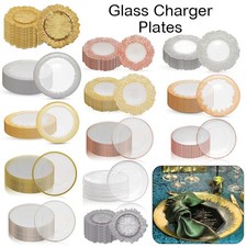 Glass Charger Plates Christmas