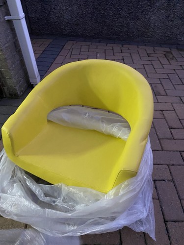 Yellow leather chair brand - leather, (brand