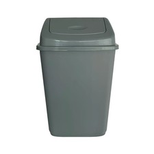 60L Siver Plastic Swing Bin