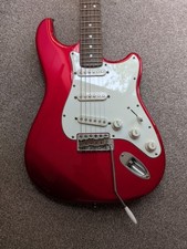 Farida Red Stratocaster Guitar - similar to Fender, Squier