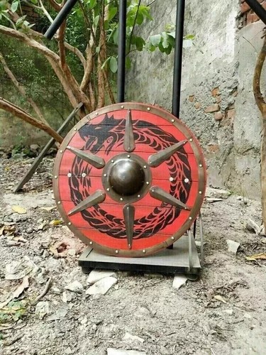 Medieval wooden shield - medieval,