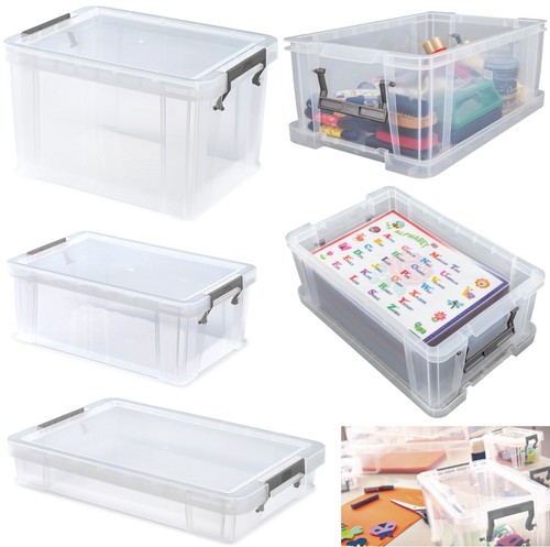 Plastic storage boxes - storage, clear