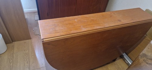 Mid century wooden drop leaf - , mid-century