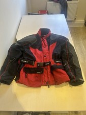 Vintage Rukka Mens Goretex Motorcycle Jacket Size EU 58 UK XXL Red Black