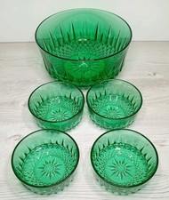 5 Vintage French Emerald Green