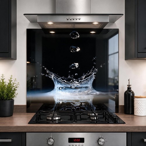 Printed glass kitchen - glass,